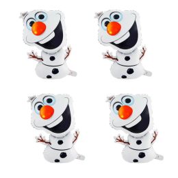 2pcs/set Frozen Theme Party Christmas Snowman Foil Balloons Christmas Decorations For Home Xmas Globos Navidad New Year 2024