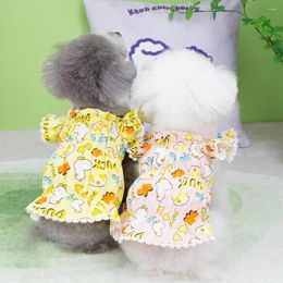 Dog Apparel Pet Princess Dress Summer Spring Sweet Cartoon Skirt Small Fashion Designer Vest Puppy Cute Soft Clothes Chihuahua Poodle