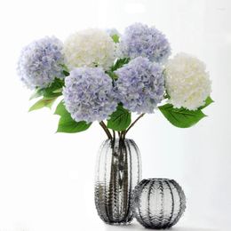 Decorative Flowers 58cm Silk Artificial Beautiful Hydrangea Bouquet For Home Wedding Party Living Room Decoration Accessories