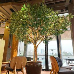 Decorative Flowers Simulation Olive Tree Large -Scale Bionic Green Plant Indoor And Outdoor Landscape Window To Create Fake Trees