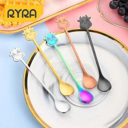 Spoons Cartoon Spoon Dazzling Golden Color Durable High-quality Easy To Clean Selling Fun Dessert Lover