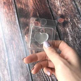 Storage Bottles Heart Shape Transparent Plastic Folding Cosmetic Box DIY Lipstick/Eye Shadow Tool F436