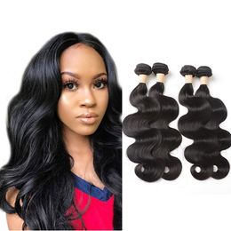 Indian Virgin Raw Hair Products 4 Bundles Body Wave Double Wefts Natural Colour 4 Pieces One Lot Hair Extensions 8-30inch Trmao