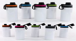 2021 Sublimation Aluminium Blanks Water Bottles 600ML Heat Resistant Kettle Sports Colour Cover Cups With Handle Sea T9I0013538552