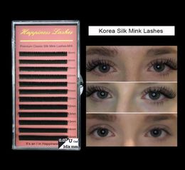 4 Trays Eyelash Extension Volume Eye Lash Supplies Individual Lash Classic Soft Silk Mink Lash Deep Matt Natural Looking HPNESS7648556