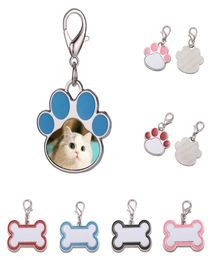 Blank Sublimation Keychain Party Favour Pet Dog Tag DIY Po Heat Transfer Cute Claw Bone Type Keychain w012887392144