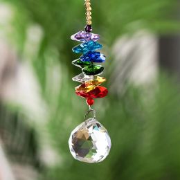 30mm Chandelier Crystal Ball Sun catcher Rainbow Maker Window Hanging Ornament Chakra Cascade Sun Catcher Home Garden Decor