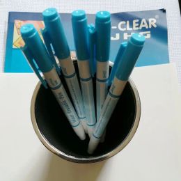 JHG Double Side Blue Water Erasable Pen With Eraser Water Soluble Marker Pen For Fabric Paint Marker Textile Invisible Ink Pen
