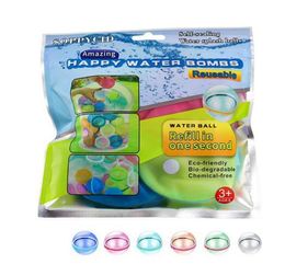 Reusable Water Balloons Toy Silicone Rapid Fill Water Balls backyard Pool and Beach Outdoor Toys for Kids Teens Adults Softball Fi7085585