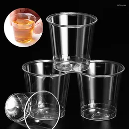 Tea Cups 50PCS Mini Clear Plastic Disposable Party S Glasses Jelly Tumblers Birthday Kitchen Accessories Cup