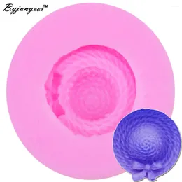 Baking Moulds Byjunyeor M371 Mini Hat Epoxy UV Resin 3D Silicone Fondant Cake Candy Chocolate Mold Tools For Decorating 3.1 1CM
