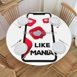 Table Cloth Like Mania Social Media Generation Round Polyester Fibre Decor With Elastic Strap