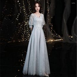 Party Dresses Hong Hu Formal Evening Dress For Women 2024 Graduation Banquet Bridesmaid Music Art Artistic