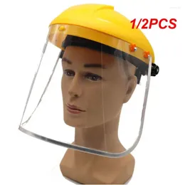 Motorcycle Helmets 1/2PCS Transparent Full Face Shield Safety PVC Head-mounted Eye Screen Hat Protection Mask
