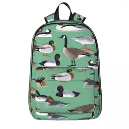 Backpack North American Ducks Backpacks Large Capacity Student Book Bag Shoulder Travel Rucksack Casual Children School