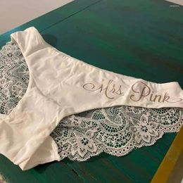 Party Supplies Custom Gifts For Her Bride Panties Personalized Womens Lace Wedding Underwear Bachelorette Gift