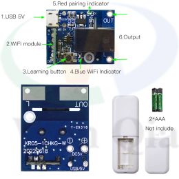 Mini USB 5V EWelink Switch 1/2/4 Ch Relay DC 6V 12V 24V 48V WiFi RF Smart Switch Receiver Timing Module,work with Alexa/Google