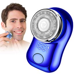 Electric Shavers Portable Mini Electric Razor Waterproof USB Charging Pocket Size Electric Shaver n Teen Boys Face Beards Q240525