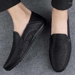 Casual Shoes High Quality Leather Men Upscale Fashion Arrival Driving Classic Italian Flat Soft Footwear Men's