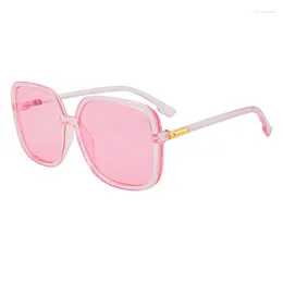 Sunglasses Fashion Retro Anti-blue Llight Classic Plastic Frame Shadow Lens Glasses Oversized Square Female Flat Mirror