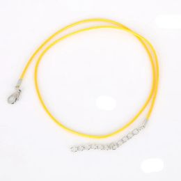 10 Pcs/lot Faux Leather Chains Bracelet Choker Necklace With Lobster Clasp DIY Jewelry Making Findings String Cord 1.5 mm