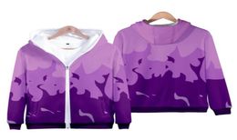 Aphmau Merch Zip Up Hoodie Women Men Harajuku Sweatshirt Flame Purple and Red 3D Print Zipper Hooded Jacket Streetwear Clothes9509150