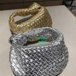 Btteca vanata tasarımcı totes çanta çanta jodie çanta düğümlü topuz mini el çantası altın gümüş dokuma hamurlu el çantası