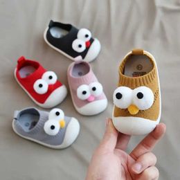 First Walkers Babys First Step Walker Unisex Childrens Casual Shoes Preschool Sports Shoes Anti slip Cartoon Big Eyes Cute Little Boys and Girls New Shoes d240525