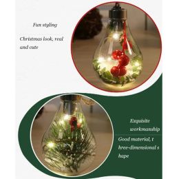 Christmas LED Bulb Decorative Light Hanging Light Christmas Ornaments Home Party Wedding New Year's Decor Transparent Night Lamp