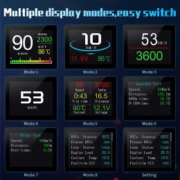 Universal P10 Head Up Display HUD Speedometer OBD Smart Digital Overspeed Alarm Engine Fault Code Car Navigator Car Safely