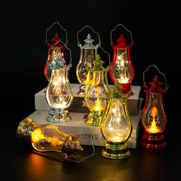 Farmhouse Rustic Accent Kerosene Lantern Retro Oil Lamp Nightstand Table Lamps Vintage Night Light Halloween Christmas Decor