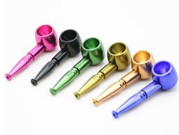 Aluminum Alloy Colorful Smoking Pot Pipes 945mm Length Portable Metal Jamaica Tobacco Cigarette Pipes for Dry Herb2820673