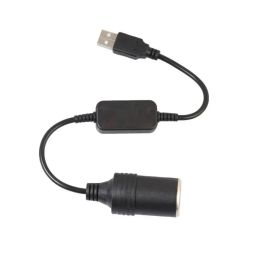 Car Cigarette Lighter Socket USB 5V To 12V Converter Adapter Wired Controller Plug Connector Adapter Auto Interior Accessories