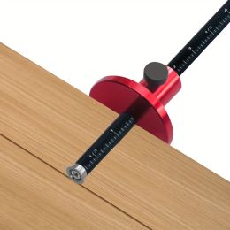 Wheel Marking Gauge Dovetail Jig Guide Marker Aluminium Alloy Scribing Tool - Woodworking 1:5 1:8, Inch/MM Scale Ruler