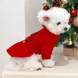 Dog Apparel Pet Christmas Dress Loose Polyester Dress-up Cute Deer Pattern Dogs Skirt Clothes For Festival