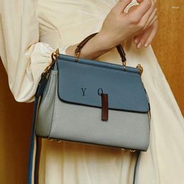 Shoulder Bags Genuine Leather Luxury Handbags Women Designer Large Capacity Female Messenger Bag Patchwork
