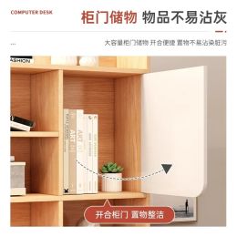 Simple Desk Bookshelf All-in-one Computer Desk Storage Space Student Home Study Bedroom Office Desk with Household Furniture