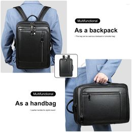 Backpack Men's Genuine Leather Shoulder Bag With Cowhide Top Layer And Large Capacity Computer