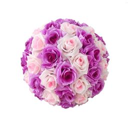 Decorative Flowers Flower Ball Artificial Rose Plastic Silk Home Decoration Table Centerpieces Wedding Kissing Balls