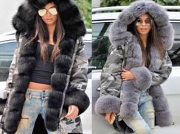 High Quality Hooded real rex fur liner parkas wholeskin women fur coat natural jacket real parka femme9146177