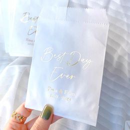 Gift Wrap Day Ever Gold Foil Bags Personalised Wedding Confetti 20PCS Of Set Party Favor Candy Bag Custom 10x15cm