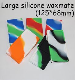 Flat Large Waxmate Containers Big Silicone wax pad Silicon Storage Square Wax Jars Dab Concentrate Tool Dabber Oil Holder for glas3907767