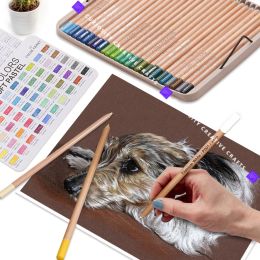50pcs Soft Pastel Colored Pencil Set Professional Bright Rich Pigments Wood Color Drawing Sketch Kit For Artist Writing Journal