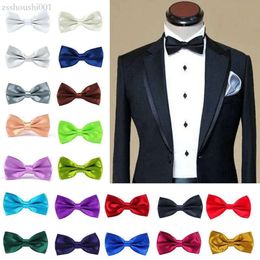 Selling Fashion Tuxedo Bow Tie Men Red And Black Groom Marry Groomsmen Wedding Party Colorful Solid Butterfly Cravats 4750