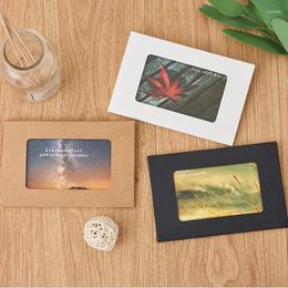 Gift Wrap 30pcs/lot Retro Kraft Paper Invitation Greeting Card With Window Postcard Box Blank Po Wedding Party Envelopes