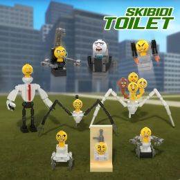 MOC NEW 9-in-1 Skibidi Toilet Titan Building Blocks Set Battle Suit Pack Team Woffer Man Bricks Toys For Children Christmas Gift