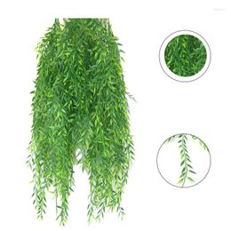 Decorative Flowers Artificial Ivy Plants Garland Vine Fake Plastic Leaves Willow Hanging Green Plant For Indoor Outdoor Decoration Garden