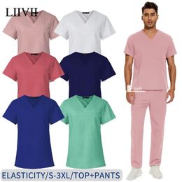 Unisex nurse uniform mens washer set beauty uniform womens hospital set dental clinic pet store laboratory work suit accessories 240520