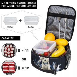 Cute West Highland White Terrier Dog Insulated Lunch Bag Leakproof Westie Puppy Cooler Thermal Lunch Box Office Picnic Travel