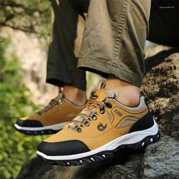 Casual Shoes Fall Sneakers Men Fashion Comfortable Hiking Leather Waterproof Anti-Slip For Zapatillas Deporte